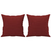 Vidaxl Dekorative Kissen 2 ST 40x40 cm Stoffwein rot