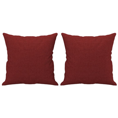 Vidaxl Dekorative Kissen 2 ST 40x40 cm Stoffwein rot
