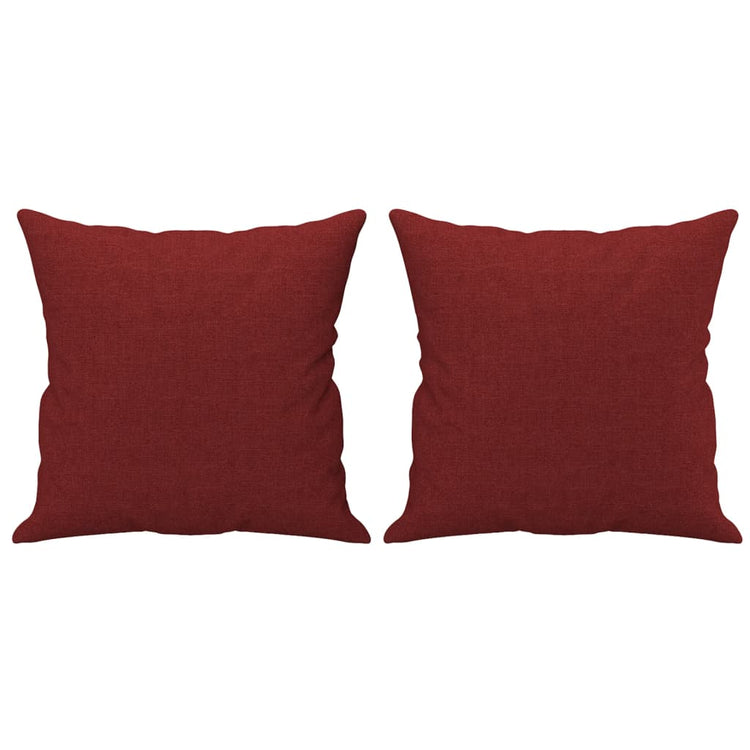 Vidaxl Dekorative Kissen 2 ST 40x40 cm Stoffwein rot
