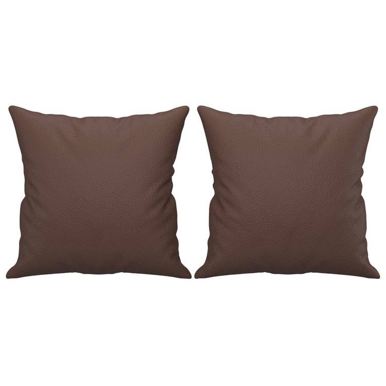 Vidaxl Dekorative Kissen 2 ST 40x40 cm künstliches Lederbraun