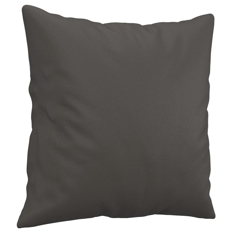 Vidaxl Dekorative Kissen 2 ST 40x40 cm künstliches Ledergrau grau