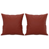 Vidaxl Dekorative Kissen 2 ST 40x40 cm Künstlicher Lederwein rot