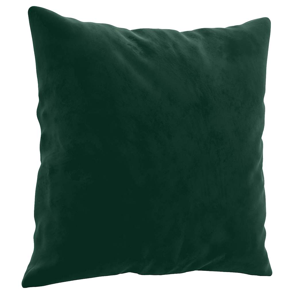 Vidaxl Dekorative Kissen 2 ST 40x40 cm Samt dunkelgrün