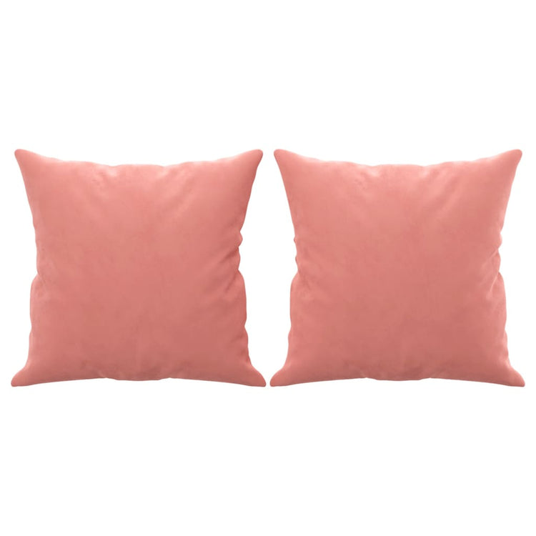 Vidaxl Dekorative Kissen 2 ST 40x40 cm Samt rosa