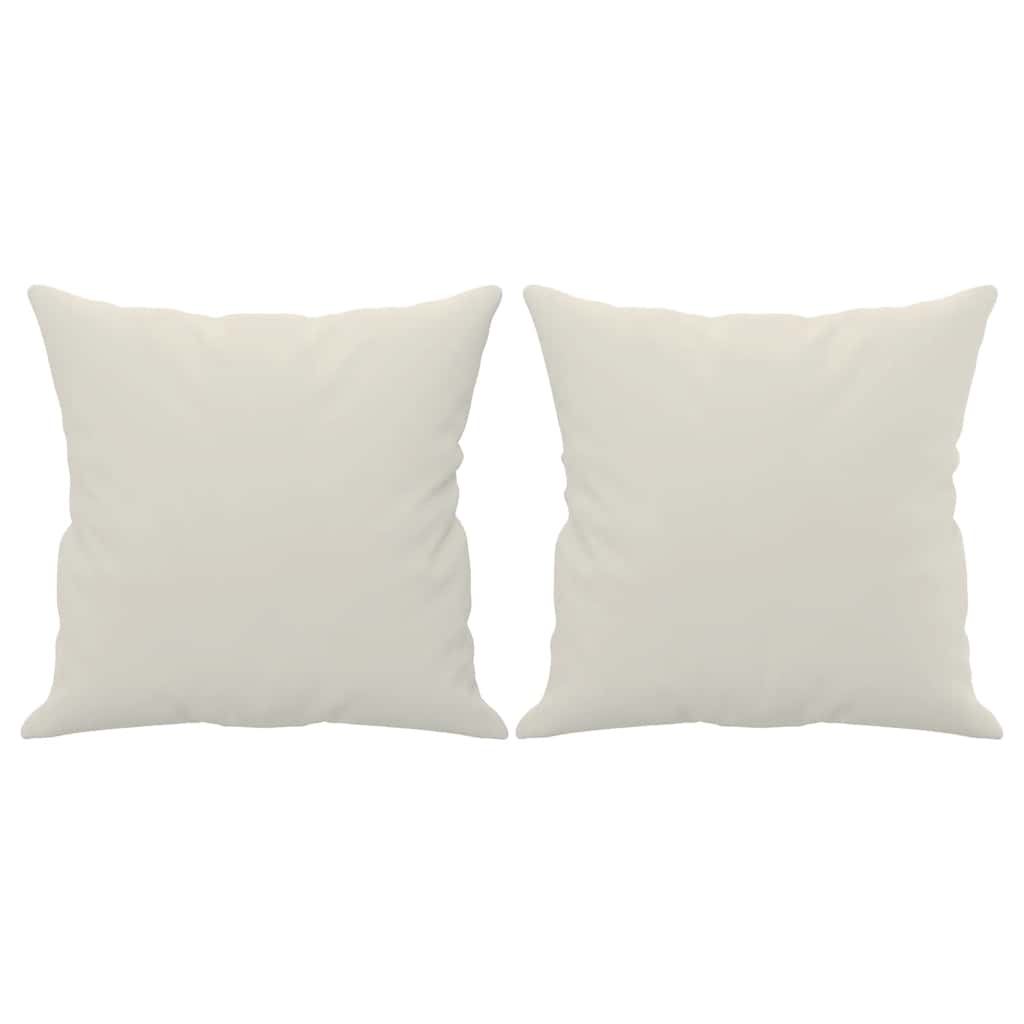 Vidaxl Dekorative Kissen 2 ST 40x40 cm Samtcreme farbig