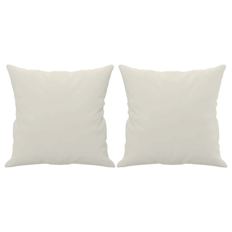 Vidaxl Dekorative Kissen 2 ST 40x40 cm Samtcreme farbig