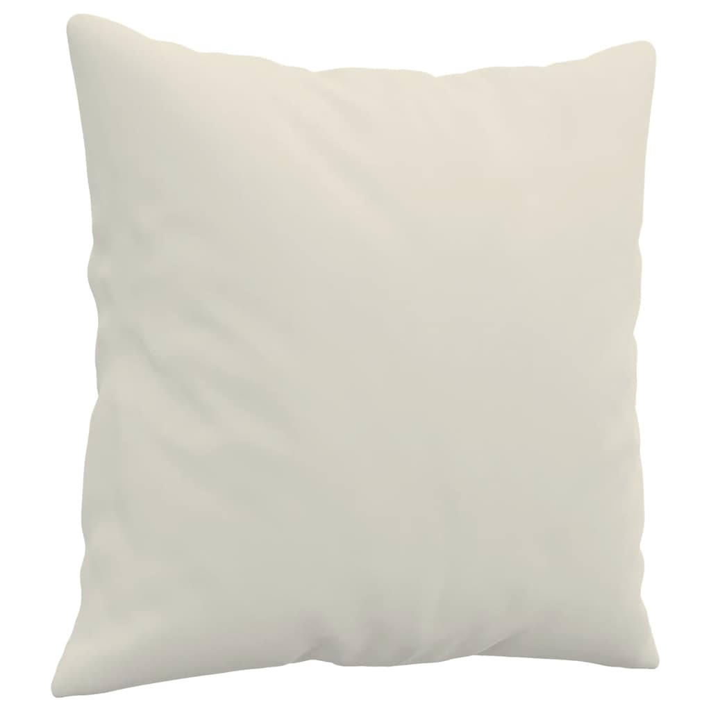 Vidaxl Dekorative Kissen 2 ST 40x40 cm Samtcreme farbig