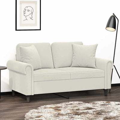 Vidaxl Dekorative Kissen 2 ST 40x40 cm Samtcreme farbig