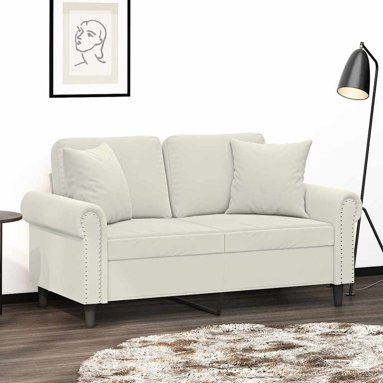 Vidaxl Dekorative Kissen 2 ST 40x40 cm Samtcreme farbig