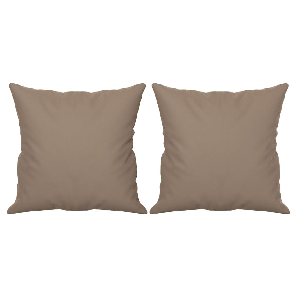 Vidaxl Dekorative Kissen 2 PCs 40x40 cm Mikrofasergewebe Taupe