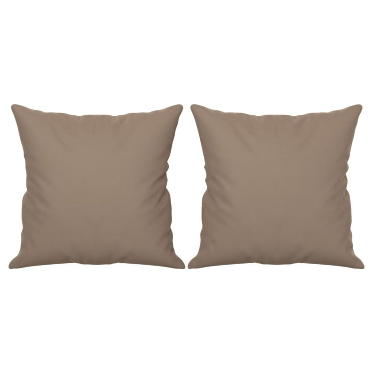 Vidaxl Dekorative Kissen 2 PCs 40x40 cm Mikrofasergewebe Taupe