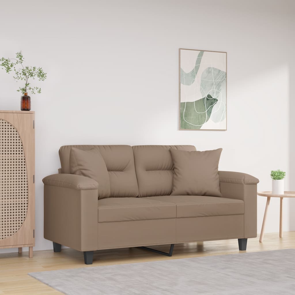 Vidaxl Dekorative Kissen 2 PCs 40x40 cm Mikrofasergewebe Taupe