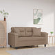 Vidaxl Dekorative Kissen 2 PCs 40x40 cm Mikrofasergewebe Taupe