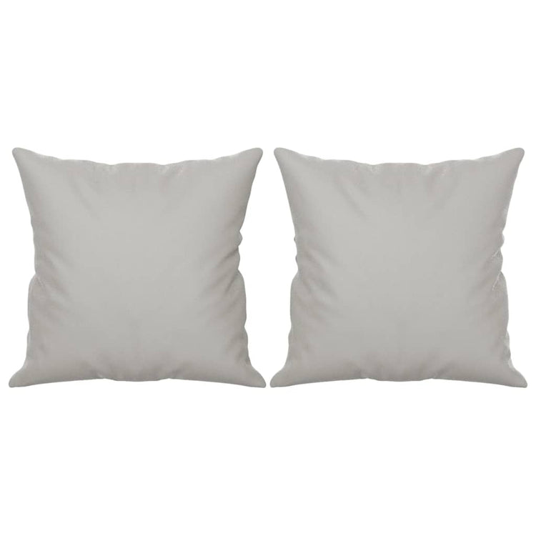 VIDAXL Dekorative Kissen 2 PCs 40x40 cm Mikrofasergewebe hellgrau