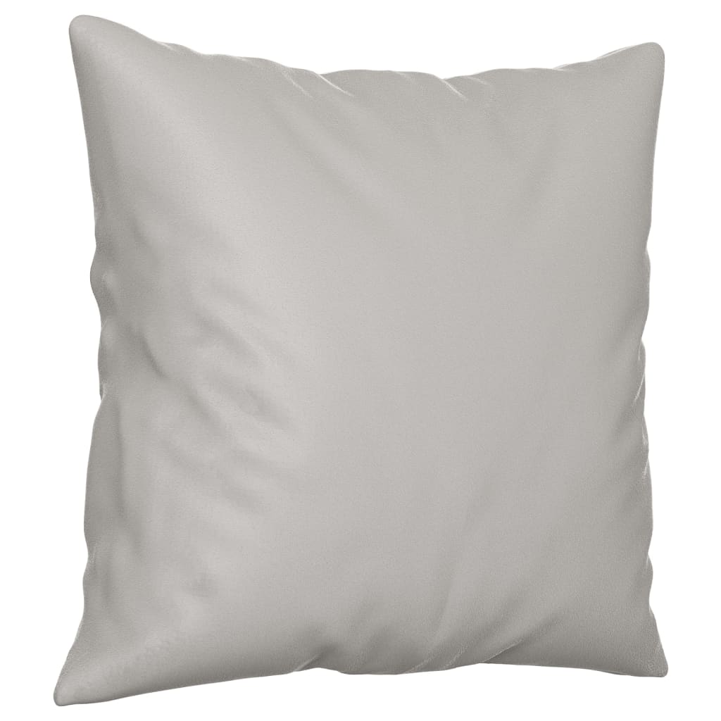 VIDAXL Dekorative Kissen 2 PCs 40x40 cm Mikrofasergewebe hellgrau
