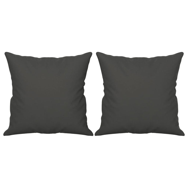 Vidaxl Dekorative Kissen 2 ST 40x40 cm Mikrofaserstoff Dunkelgrau