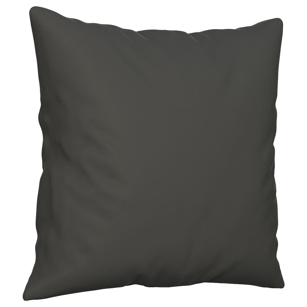 Vidaxl Dekorative Kissen 2 ST 40x40 cm Mikrofaserstoff Dunkelgrau