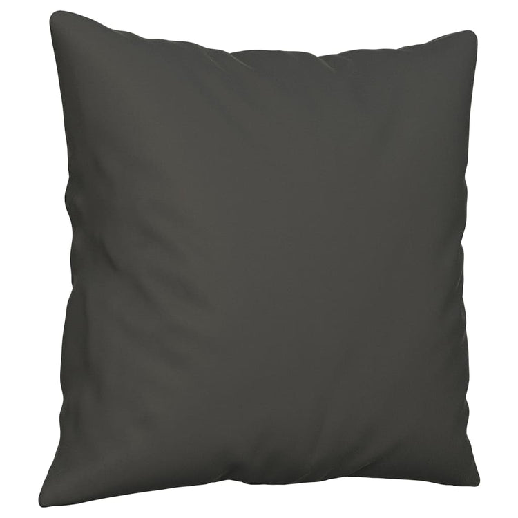Vidaxl Dekorative Kissen 2 ST 40x40 cm Mikrofaserstoff Dunkelgrau