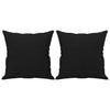 Vidaxl Dekorative Kissen 2 PCs 40x40 cm Mikrofasergewebe schwarz