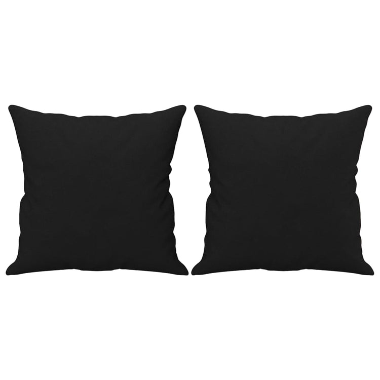Vidaxl Dekorative Kissen 2 PCs 40x40 cm Mikrofasergewebe schwarz