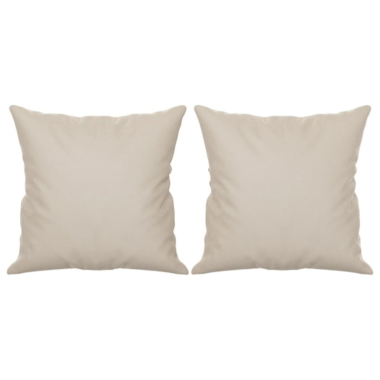 VIDAXL Dekorative Kissen 2 PCs 40x40 cm Mikrofaser -Stoffcreme -Colored