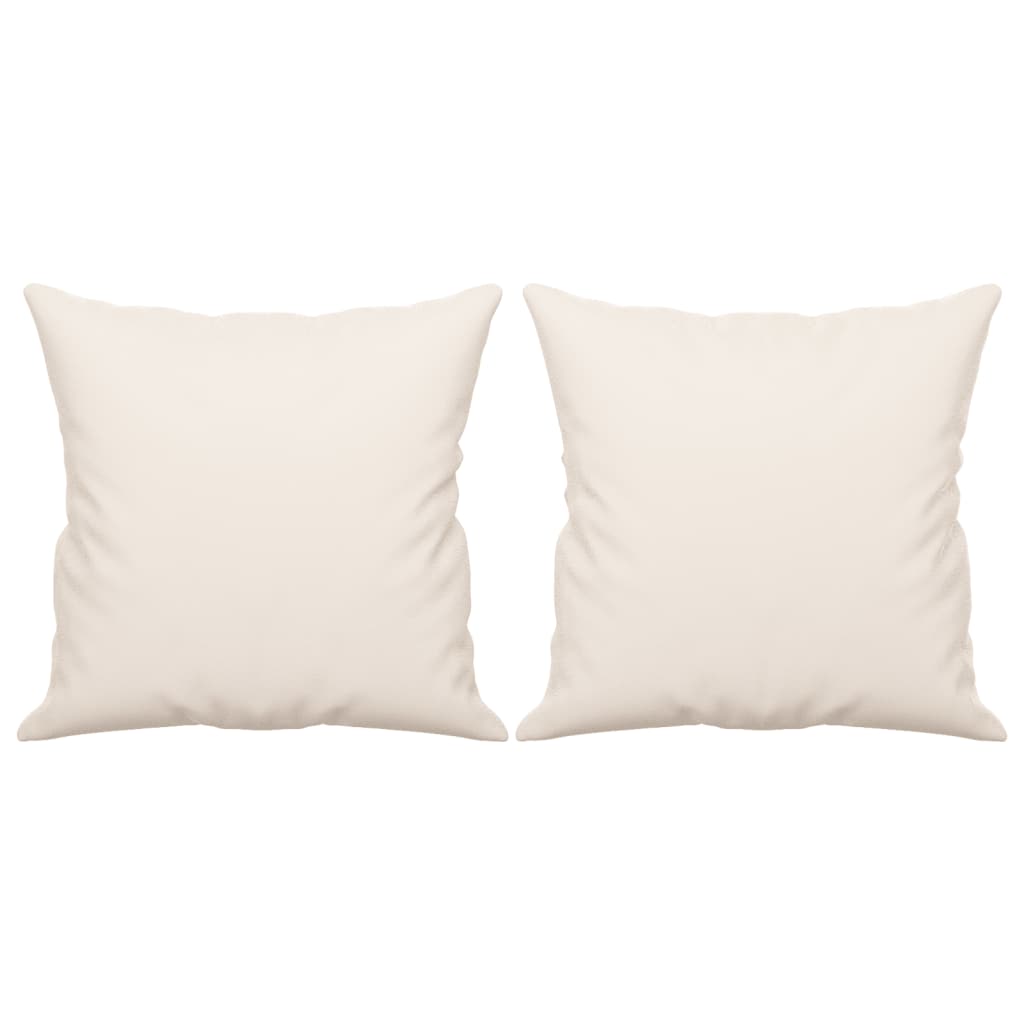 Vidaxl Dekorative Kissen 2 PCs 40x40 cm Mikrofasergewebe beige