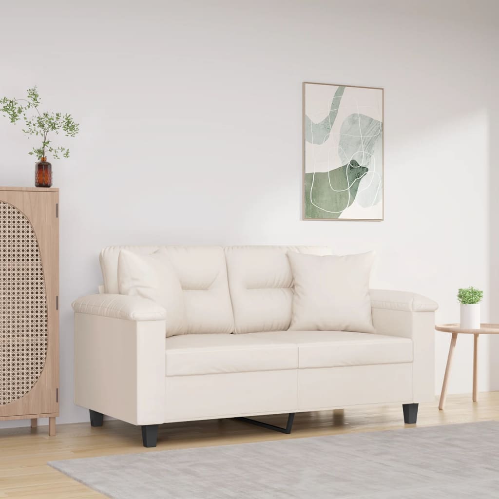 Vidaxl Dekorative Kissen 2 PCs 40x40 cm Mikrofasergewebe beige