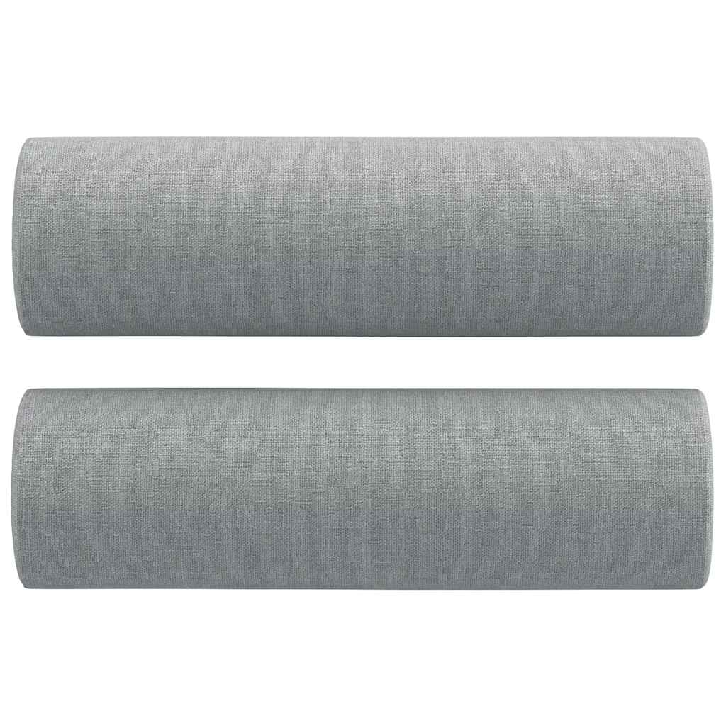 Vidaxl Dekorative Kissen 2 ST 15x50 cm Stoff hellgrau
