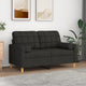 Vidaxl Dekorative Kissen 2 ST 15x50 cm Stoff schwarz