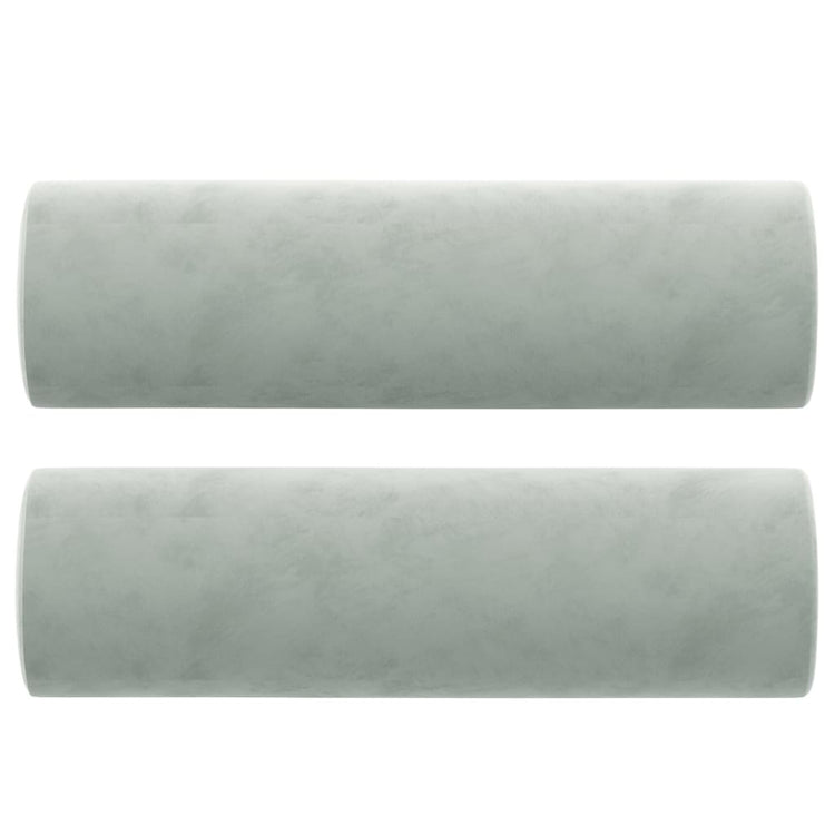 Vidaxl Dekorative Kissen 2 ST 15x50 cm Samt hellgrau