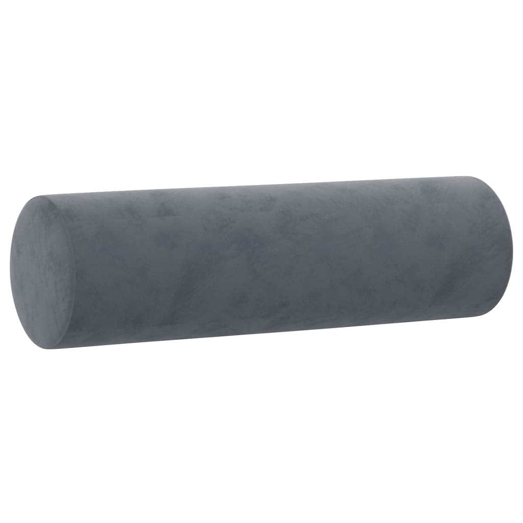 Vidaxl Dekorative Kissen 2 ST 15x50 cm Samt dunkelgrau