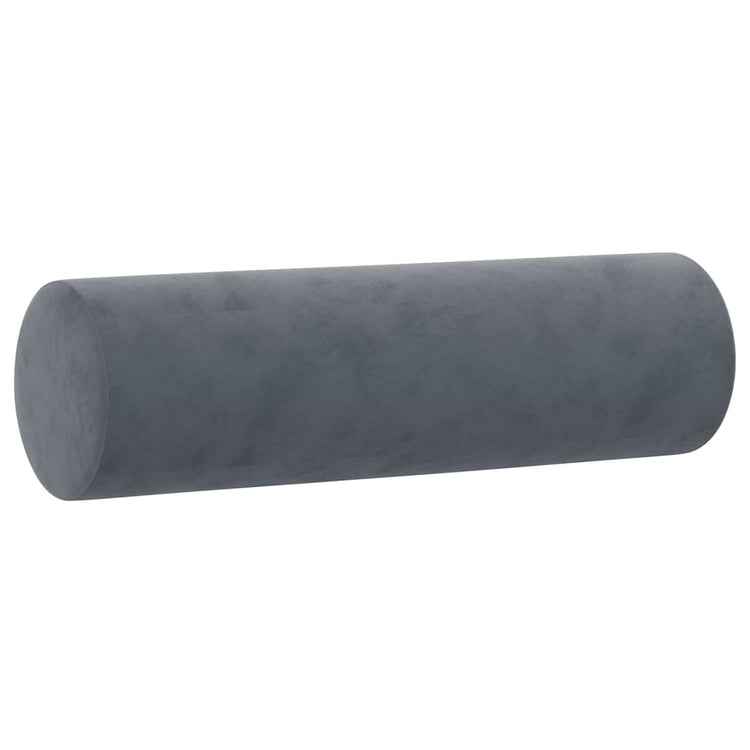 Vidaxl Dekorative Kissen 2 ST 15x50 cm Samt dunkelgrau