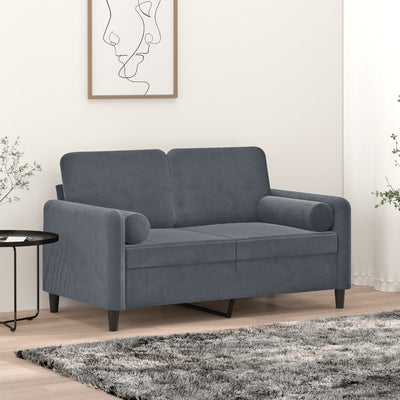 Vidaxl Dekorative Kissen 2 ST 15x50 cm Samt dunkelgrau
