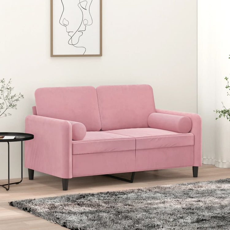 Vidaxl Dekorative Kissen 2 ST 15x50 cm Samt rosa