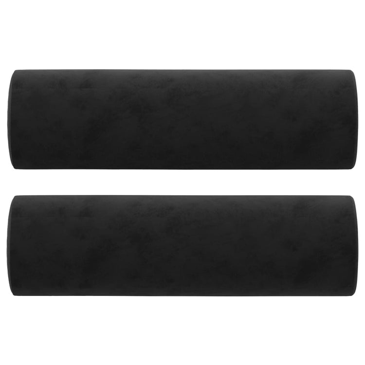 Vidaxl Dekorative Kissen 2 ST 15x50 cm Samt Schwarz