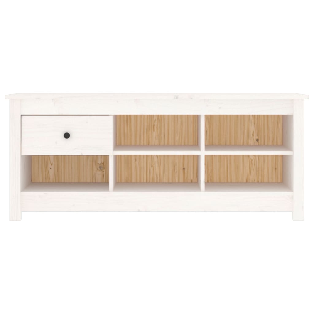 Vidaxl Schuhschrank 110x38x45.5 cm Festkiefer weiß