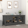 Vidaxl -Schuhschrank 110x38x45,5 cm Festkieferngrau