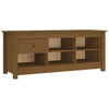 Vidaxl Schuhschrank 110x38x45,5 cm Festkiefer Honigbraun