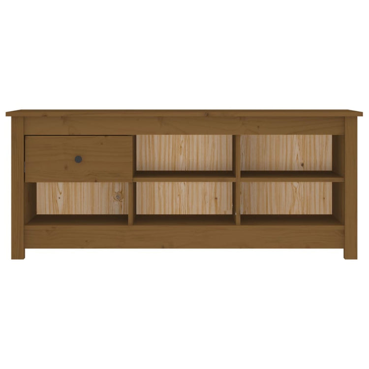 Vidaxl Schuhschrank 110x38x45,5 cm Festkiefer Honigbraun