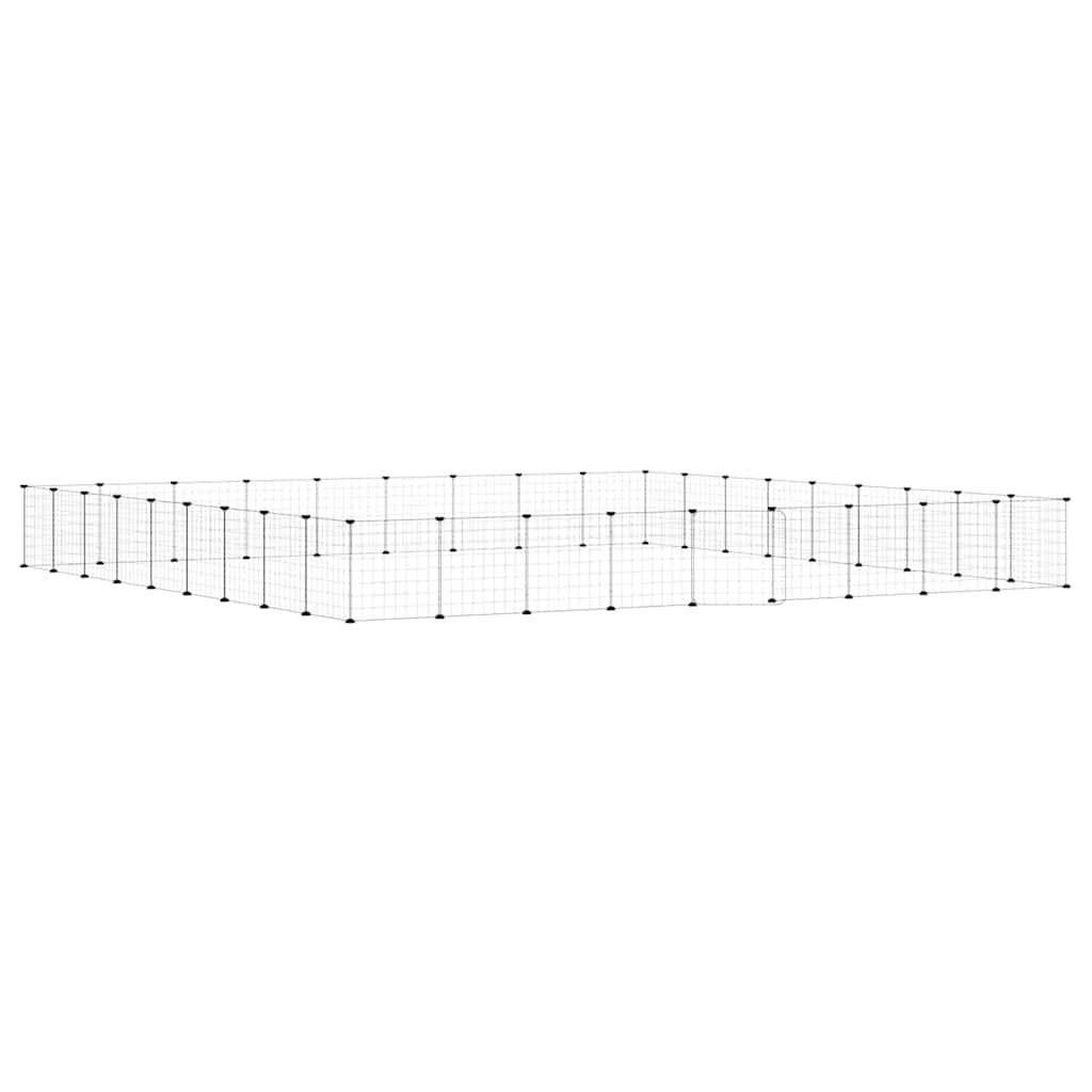 Vidaxl Haustiere Käfig mit Tür 36 Paneele 35x35 cm Stahl schwarz