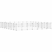 Vidaxl Haustiere Käfig mit Tür 28 Paneele 35x35 cm Stahl schwarz - afbeelding 2
