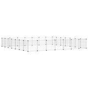 Vidaxl Haustiere Käfig mit Tür 28 Paneele 35x35 cm Stahl schwarz - afbeelding 3