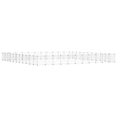 Vidaxl -Haustiere Käfig mit Tür 44 Paneele 35x35 cm Stahl schwarz