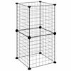 Vidaxl -Haustiere Käfig mit 8 Panels 35x35 cm Stahlschwarz