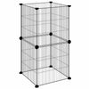 Vidaxl -Haustiere Käfig mit 8 Panels 35x35 cm Stahlschwarz