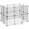 Vidaxl Haustiere Käfig mit Tür 20 Paneele 35x35 cm Stahl Schwarz