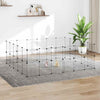 Vidaxl -Haustiere Käfig mit Tür 44 Paneele 35x35 cm Stahl schwarz