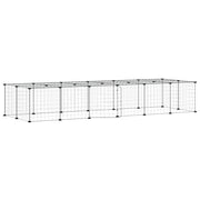 Vidaxl Haustiere Käfig mit Tür 28 Paneele 35x35 cm Stahl schwarz - afbeelding 2
