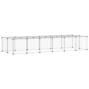 Vidaxl Haustiere Käfig mit Tür 28 Paneele 35x35 cm Stahl schwarz - afbeelding 3