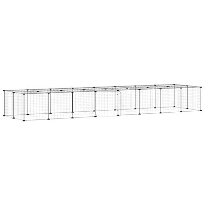 Vidaxl Haustiere Käfig mit Tür 36 Paneele 35x35 cm Stahl schwarz